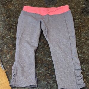 Ivivva Gray and Pink Kids Leggings